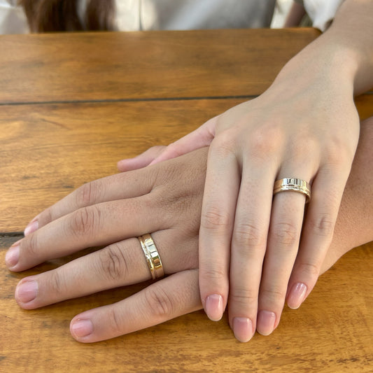 Alianças Amaré 18k 6mm