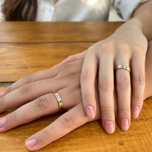 Alianças Amaré 18k 4mm